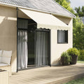 Tenda da Sole Retrattile Crema 250x150 cm in Tessuto e Acciaio