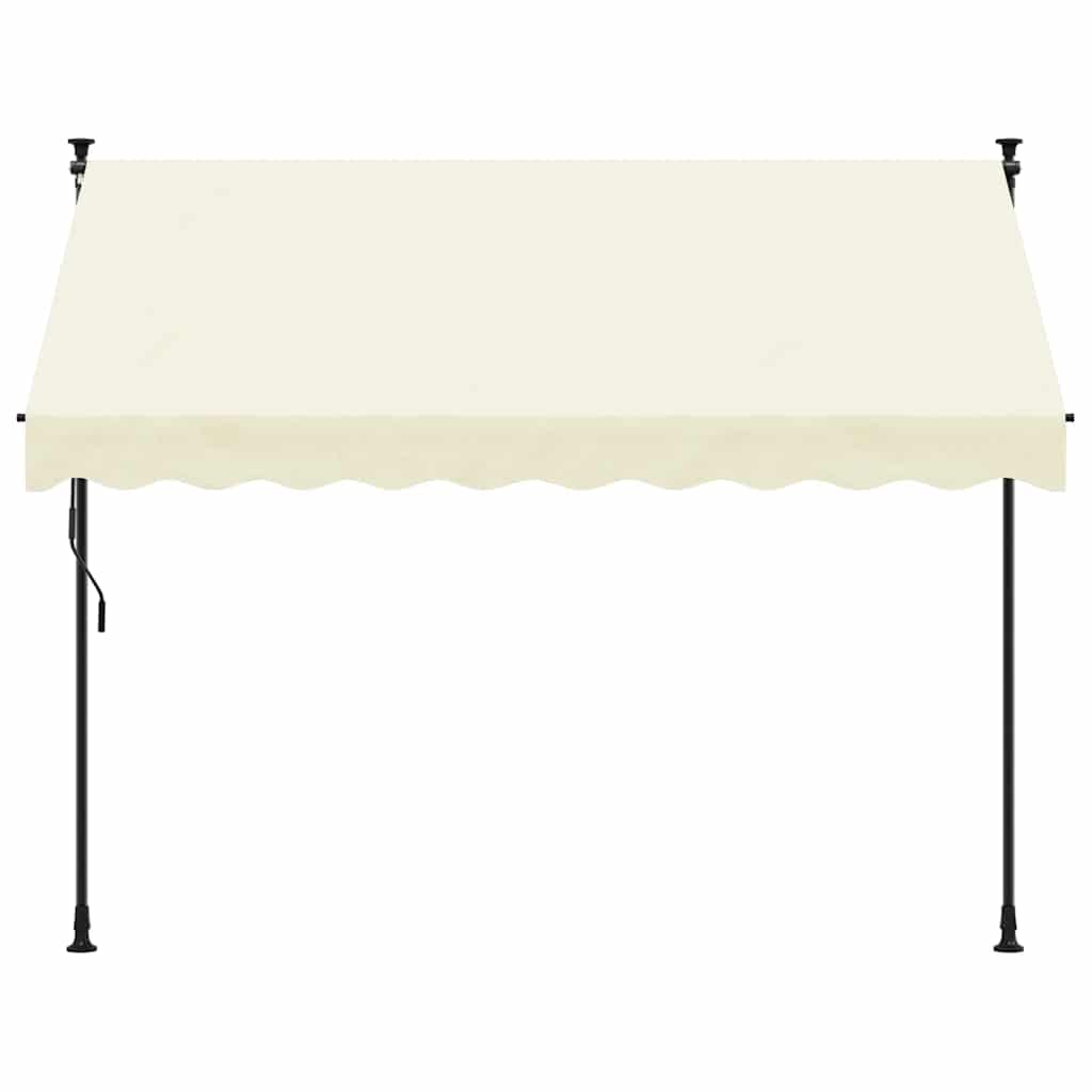 Tenda da Sole Retrattile Crema 300x150 cm in Tessuto e Acciaio