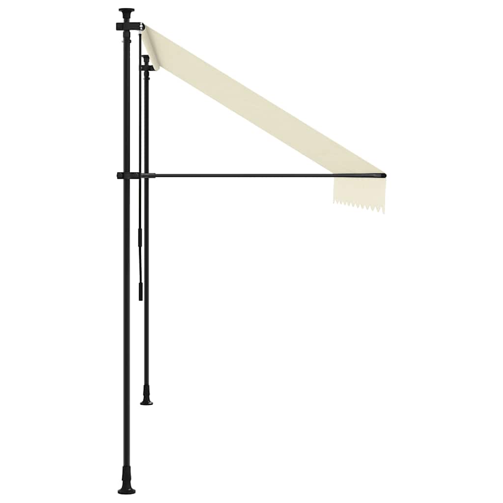 Tenda da Sole Retrattile Crema 300x150 cm in Tessuto e Acciaio
