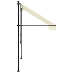 Tenda da Sole Retrattile Crema 300x150 cm in Tessuto e Acciaio