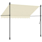 Tenda da Sole Retrattile Crema 300x150 cm in Tessuto e Acciaio