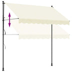 Tenda da Sole Retrattile Crema 300x150 cm in Tessuto e Acciaio
