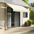 Tenda da Sole Retrattile Crema 300x150 cm in Tessuto e Acciaio
