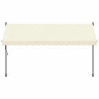 Tenda da Sole Retrattile Crema 350x150 cm in Tessuto e Acciaio