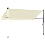 Tenda da Sole Retrattile Crema 350x150 cm in Tessuto e Acciaio