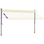 Tenda da Sole Retrattile Crema 350x150 cm in Tessuto e Acciaio