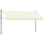 Tenda da Sole Retrattile Crema 400x150 cm in Tessuto e Acciaio