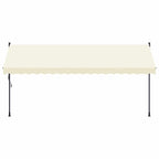 Tenda da Sole Retrattile Crema 400x150 cm in Tessuto e Acciaio