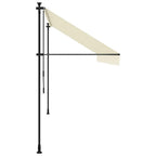 Tenda da Sole Retrattile Crema 400x150 cm in Tessuto e Acciaio