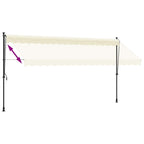 Tenda da Sole Retrattile Crema 400x150 cm in Tessuto e Acciaio