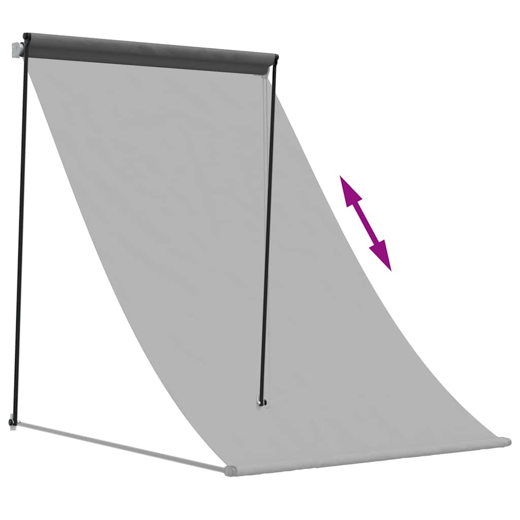Tenda da Sole Retrattile Antracite 150x150 cm Tessuto e Acciaio