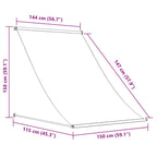 Tenda da Sole Retrattile Antracite 150x150 cm Tessuto e Acciaio