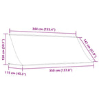 Tenda da Sole Retrattile Antracite 350x150 cm Tessuto e Acciaio