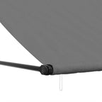 Tenda da Sole Retrattile Antracite 400x150 cm Tessuto e Acciaio
