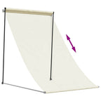 Tenda da Sole Retrattile Crema 100x150 cm in Tessuto e Acciaio