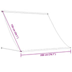 Tenda da Sole Retrattile Crema 200x150 cm in Tessuto e Acciaio