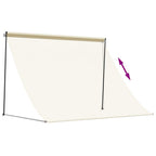 Tenda da Sole Retrattile Crema 250x150 cm in Tessuto e Acciaio