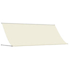 Tenda da Sole Retrattile Crema 400x150 cm in Tessuto e Acciaio
