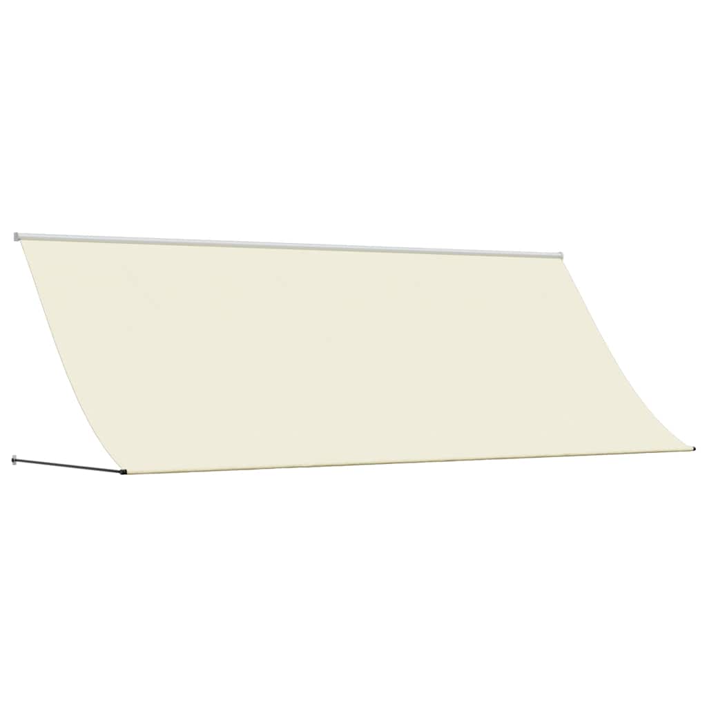 Tenda da Sole Retrattile Crema 400x150 cm in Tessuto e Acciaio