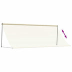 Tenda da Sole Retrattile Crema 400x150 cm in Tessuto e Acciaio