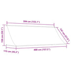 Tenda da Sole Retrattile Crema 400x150 cm in Tessuto e Acciaio