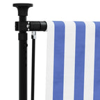 Tenda a Rullo Esterno Blu e Bianca 120x270cm Tessuto e Acciaio
