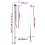 Tenda a Rullo Esterno Blu e Bianca 120x270cm Tessuto e Acciaio