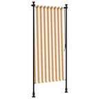 Tenda a Rullo Esterno Arancio Bianca 120x270 cm Tessuto Acciaio