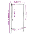 Tenda a Rullo Esterno Arancio Bianca 120x270 cm Tessuto Acciaio