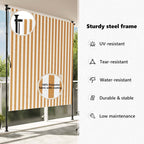 Tenda a Rullo Esterno Arancio Bianca 200x270cm Tessuto Acciaio
