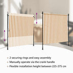 Tenda a Rullo Esterno Arancio Bianca 200x270cm Tessuto Acciaio
