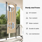 Tenda a Rullo Esterno Gialla e Bianca 120x270cm Tessuto Acciaio