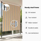 Tenda a Rullo Esterno Gialla e Bianca 150x270cm Tessuto Acciaio