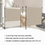 Tenda a Rullo Esterno Gialla e Bianca 150x270cm Tessuto Acciaio