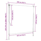 Tenda a Rullo Esterno Gialla e Bianca 200x270cm Tessuto Acciaio