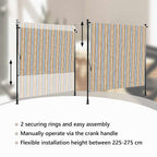 Tenda a Rullo Esterno Gialla e Bianca 200x270cm Tessuto Acciaio