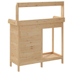 Tavolo Invaso con Mobile 110,5x45x124,5cm Massello Abete