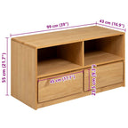 Mobile TV SAUDA Rovere 99x43x55 cm in Legno Massello di Pino