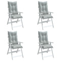 Cuscini Sedia Schiena Alta 4 Grigio Mélange 120x50x7 Tessuto
