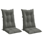 Cuscini Sedia Schiena Alta 2 Grigio Mélange 120x50x7 Tessuto
