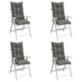 Cuscini Sedia Schiena Alta 4 Grigio Mélange 120x50x7 Tessuto