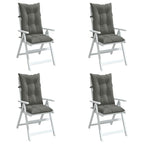 Cuscini Sedia Schiena Alta 4 Grigio Mélange 120x50x7 Tessuto
