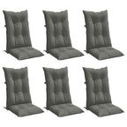 Cuscini Sedia Schiena Alta 6 Grigio Mélange 120x50x7 Tessuto