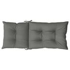 Cuscini Sedia Schiena Alta 6 Grigio Mélange 120x50x7 Tessuto