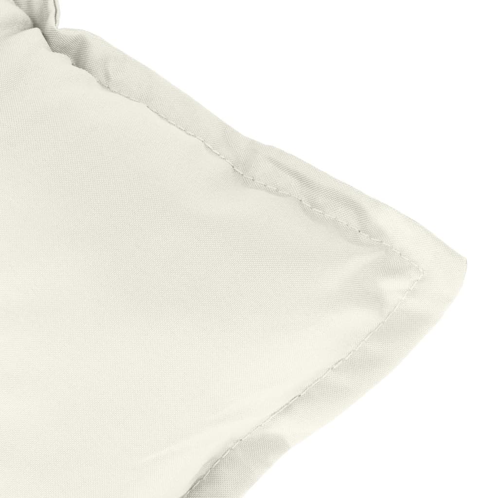 Cuscini Sedia Schiena Alta 2 Crema Mélange 120x50x7 Tessuto