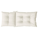 Cuscini Sedia Schiena Alta 6 Crema Mélange 120x50x7 Tessuto