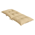 Cuscini Sedia Schiena Alta 4 Beige Mélange 120x50x7 Tessuto