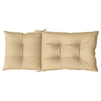 Cuscini Sedia Schiena Alta 6 Beige Mélange 120x50x7 Tessuto