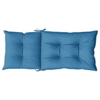 Cuscini Sedia Schiena Alta 4 Blu Mélange 120x50x7 Tessuto