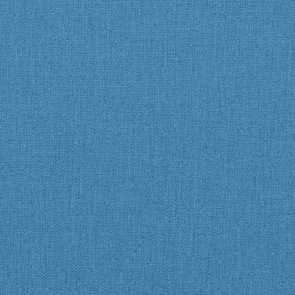 Cuscini Sedia Schiena Alta 4 Blu Mélange 120x50x7 Tessuto